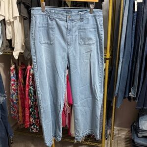 J. Jill High-Rise Full-Leg Crops in Light Blue Size 12